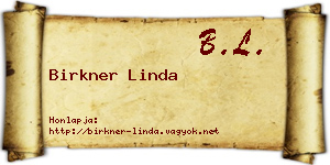 Birkner Linda névjegykártya